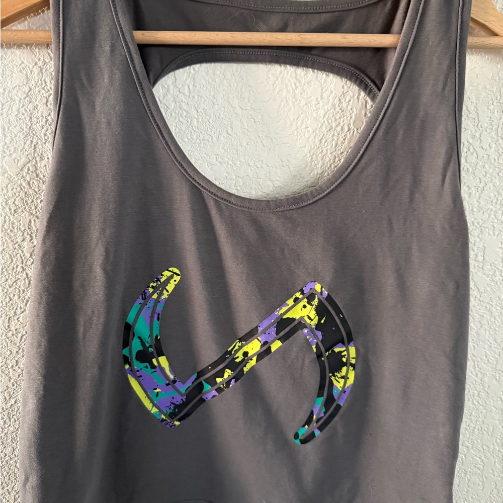 NFINITY Charcoal Tank Top with Colorful Logo